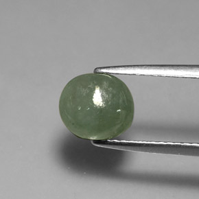 2,14 ctw natürlicher grüner Jadeit, Transparent, Transparent / Lichtdurchlässig
