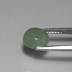2,14 ctw natürlicher grüner Jadeit, Transparent, Transparent / Lichtdurchlässig