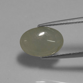 3,01 ctw natürlicher grüner Jadeit, Transparent, Transparent / Lichtdurchlässig