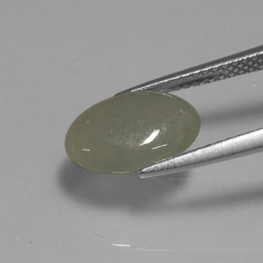 3,01 ctw natürlicher grüner Jadeit, Transparent, Transparent / Lichtdurchlässig