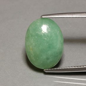 8,45 ctw natürlicher grüner Jadeit, Transparent, Transparent / Lichtdurchlässig