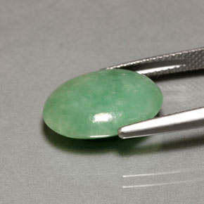 8,45 ctw natürlicher grüner Jadeit, Transparent, Transparent / Lichtdurchlässig