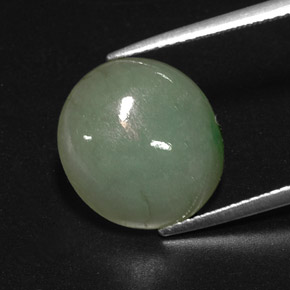 7,70 ctw natürlicher grüner Jadeit, Transparent, Transparent / Lichtdurchlässig