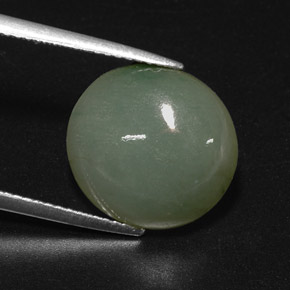 7,70 ctw natürlicher grüner Jadeit, Transparent, Transparent / Lichtdurchlässig