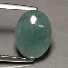 2,63 ctw natürlicher grüner Jadeit, Transparent, Transparent / Lichtdurchlässig