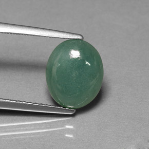 2,90 ctw natürlicher grüner Jadeit, Transparent, Transparent / Lichtdurchlässig