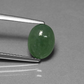 2,37 ctw natürlicher grüner Jadeit, Transparent, Transparent / Lichtdurchlässig