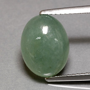 4,52 ctw natürlicher grüner Jadeit, Transparent, Transparent / Lichtdurchlässig