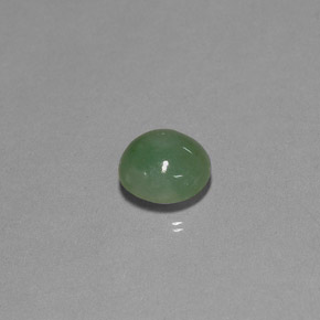 3,04 ctw natürlicher grüner Jadeit, Transparent, Transparent / Lichtdurchlässig