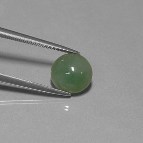 3,04 ctw natürlicher grüner Jadeit, Transparent, Transparent / Lichtdurchlässig