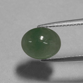 3,24 ctw natürlicher grüner Jadeit, Transparent, Transparent / Lichtdurchlässig