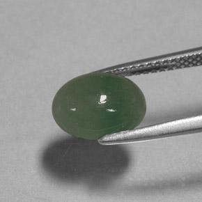 3,24 ctw natürlicher grüner Jadeit, Transparent, Transparent / Lichtdurchlässig