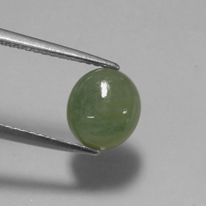 2,64 ctw natürlicher grüner Jadeit, Transparent, Transparent / Lichtdurchlässig