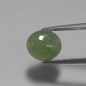 2,64 ctw natürlicher grüner Jadeit, Transparent, Transparent / Lichtdurchlässig