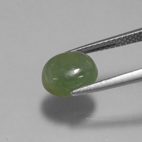 2,64 ctw natürlicher grüner Jadeit, Transparent, Transparent / Lichtdurchlässig
