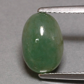 3,26 ctw natürlicher grüner Jadeit, Transparent, Transparent / Lichtdurchlässig