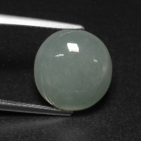 7,10 ctw natürlicher grüner Jadeit, Transparent, Transparent / Lichtdurchlässig