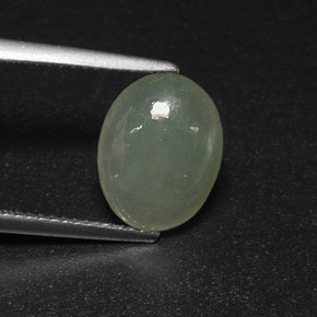 3,09 ctw natürlicher grüner Jadeit, Transparent, Transparent / Lichtdurchlässig