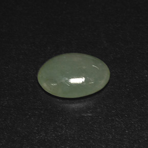 3,09 ctw natürlicher grüner Jadeit, Transparent, Transparent / Lichtdurchlässig