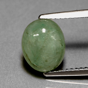 3,12 ctw natürlicher grüner Jadeit, Transparent, Transparent / Lichtdurchlässig