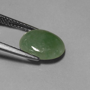 9,17 ctw natürlicher Grün Jadeit, Transparent, Transparent / Lichtdurchlässig