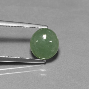2,98 ctw natürlicher grüner Jadeit, Transparent, Transparent / Lichtdurchlässig