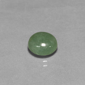 2,98 ctw natürlicher grüner Jadeit, Transparent, Transparent / Lichtdurchlässig