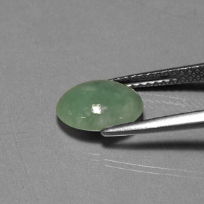 2,17 ctw natürlicher grüner Jadeit, Transparent, Transparent / Lichtdurchlässig