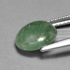 2,26 ctw natürlicher grüner Jadeit, Transparent, Transparent / Lichtdurchlässig
