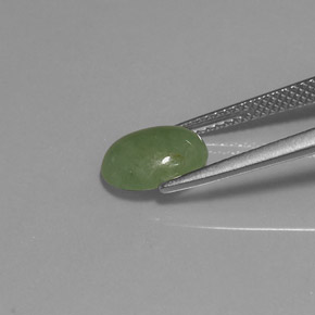 2,39 ctw natürlicher grüner Jadeit, Transparent, Transparent / Lichtdurchlässig