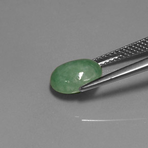 2,94 ctw natürlicher grüner Jadeit, Transparent, Transparent / Lichtdurchlässig