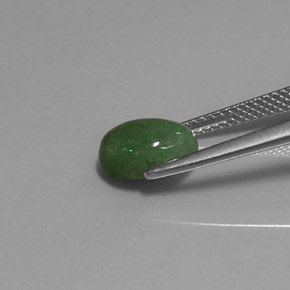 2,90 ctw natürlicher grüner Jadeit, Oval Schliff, Lichtdurchlässig