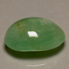 6,22 ctw natürlicher grüner Jadeit, Oval Schliff, Lichtdurchlässig