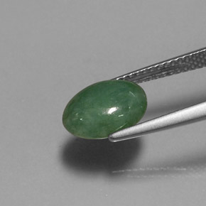 2,60 ctw natürlicher grüner Jadeit, Oval Schliff, Lichtdurchlässig