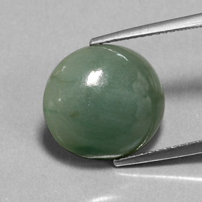 7,70 ctw natürlicher grüner Jadeit, Transparent, Transparent / Lichtdurchlässig