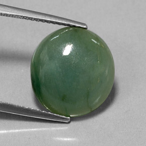 7,70 ctw natürlicher grüner Jadeit, Transparent, Transparent / Lichtdurchlässig