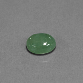 3,01 ctw natürlicher grüner Jadeit, Transparent, Transparent / Lichtdurchlässig