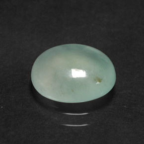 2,83 ctw natürlicher grüner Jadeit, Oval Schliff, Lichtdurchlässig