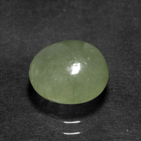 3,60 ctw natürlicher grüner Jadeit, Transparent, Transparent / Lichtdurchlässig