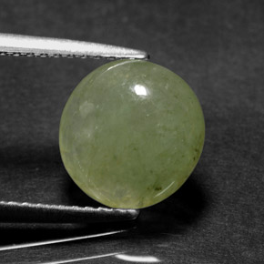 3,60 ctw natürlicher grüner Jadeit, Transparent, Transparent / Lichtdurchlässig