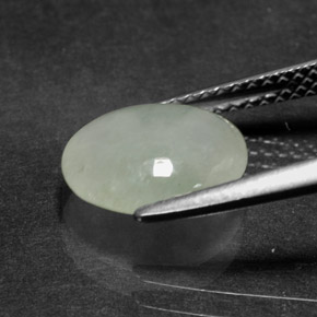 9,17 ctw natürlicher hellgrün Jadeit, Transparent, Transparent / Lichtdurchlässig