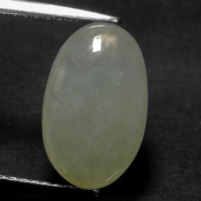 4,21 ctw natürlicher grüner Jadeit, Transparent, Transparent / Lichtdurchlässig