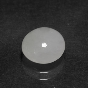 2,51 ctw natürlicher weißer Jadeit, Oval Schliff, Lichtdurchlässig