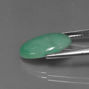 5,96 ctw natürlicher grüner Jadeit, Oval Schliff, Lichtundurchlässig