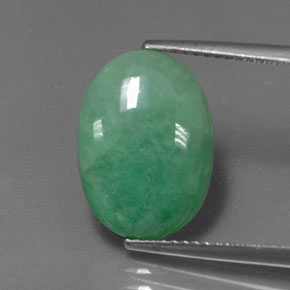 5,77 ctw natürlicher grüner Jadeit, Oval Schliff, Lichtundurchlässig
