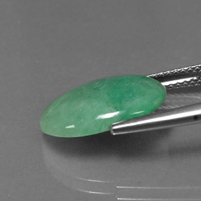 5,77 ctw natürlicher grüner Jadeit, Oval Schliff, Lichtundurchlässig