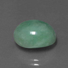 8,44 ctw natürlicher grüner Jadeit, Oval Schliff, Lichtundurchlässig