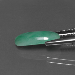 9,17 ctw natürlicher Grün Jadeit, Oval Schliff, Lichtundurchlässig