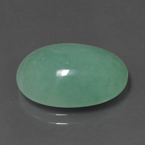11,52 ctw natürlicher grüner Jadeit, Oval Schliff, Lichtundurchlässig