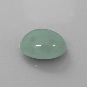 5,35 ctw natürlicher grüner Jadeit, Oval Schliff, Lichtdurchlässig
